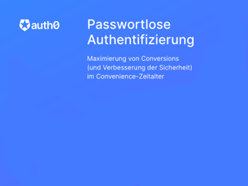 Auth0 - Passwortlose Authentifizierung