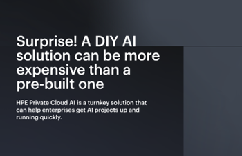 HPE - Surprise! A DIY AI solution is more expensive than a pre-built one.