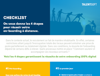 Talentsoft Les 4 étapes pour réussir votre on-boarding à distance