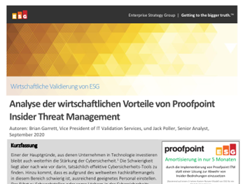 Proofpoint Analyse der wirtschaftlichen Vorteile von Proofpoint Insider Threat Management