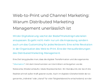 Web-to-Print und Channel Marketing
