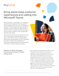 ringcentral - Bring world-class customer experiences and calling into Microsoft Teams