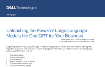 Dell Technologies and NVIDIA-Unleashing Power of Large Language Model like ChatGPT for Business					