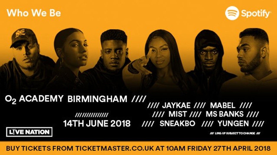 Spotify's collaboration with several rapper and grime artists called 'Who We Be', showing how to work with influencers when marketing events
