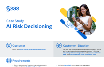SAS - AI Risk Decisioning Case Study