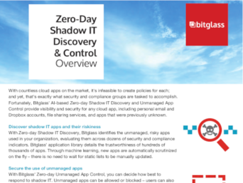 bitglass Zero-Day Shadow IT Discovery & Control Overview