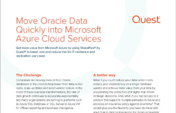 Move Oracle Data Quickly into Microsoft Azure Cloud Services