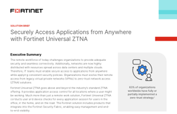 Fortinet - Securely Access Applications from Anywhere with Fortinet Universal ZTNA