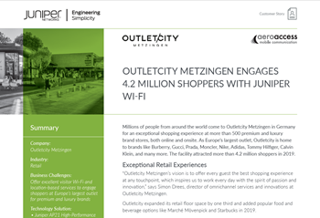 Outletcity Metzingen Engages 4.2 Million Shoppers with Juniper Wi-Fi