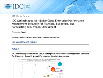 IDC MarketScape Recognizes Anaplan as a Cloud EPM Leader	