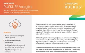 RUCKUS® Analytics Datasheet