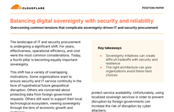 Cloudflare-Balancing digital sovereignty with security and reliability