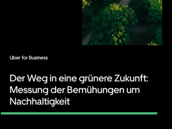 Uber for Business Der Weg in eine grünere Zukunft: Messung der Bemühungen um Nachhaltigkeit