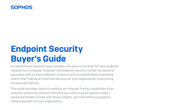 Sophos - Endpoint Security  Buyer's Guide
