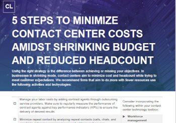 5 Steps to Minimize Contact Center Costs in Shrinking Firms