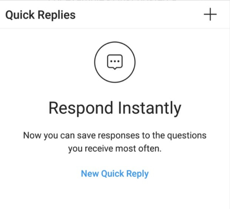 Instagram Quick Replies feature