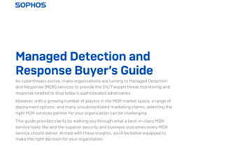 Sophos Managed Detection and Response Buyer’s Guide
