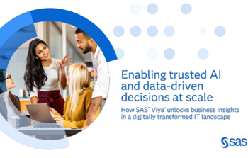 SAS - Enabling trusted AI and data-driven decisions at scale