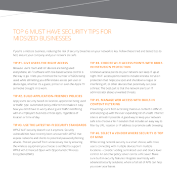 Aruba  Top 6 Must-Have Security Tips for Midsized Businesses