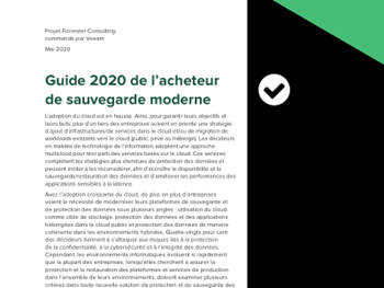 Veeam Guide de l’acheteur de sauvegarde moderne
