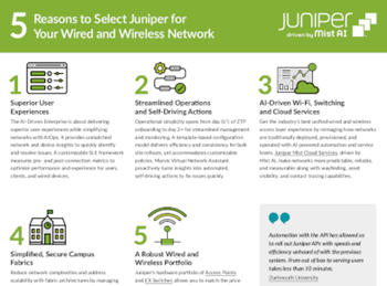 Juniper Discover why enterprises select Juniper, driven by Mist AI, for their wired and 