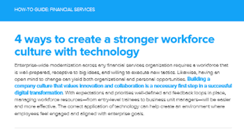 infor 4 Ways to Create a Stronger Workforce Culture in Financial Services with Technology