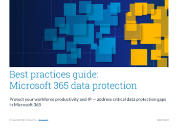 Druva Best practices guide: Microsoft 365 data protection
