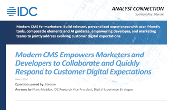 Sitecore - IDC Analyst Connections for XM Cloud