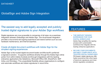 GlobalSign and Adobe Sign Integration