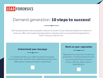 Lead Forensics Demand Generation: 10 Steps to Success!