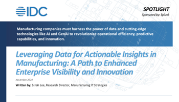 Splunk - Leveraging Data for Actionable Insights in Manufacturing