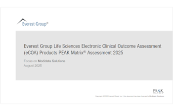 Medidata Everest Group Life Sciences (eCOA) Products Peak Matrix® Assessment 