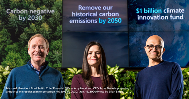Microsoft C-Suite CSR Eco-Friendly Pledges