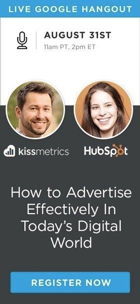 HubSpot and Kissmetrics advert