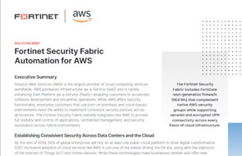 Fortinet Security Fabric Automation for AWS