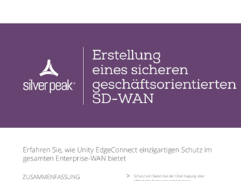 Silver Peak Erstellung eines sicheren geschäftsorientierten SD-WAN