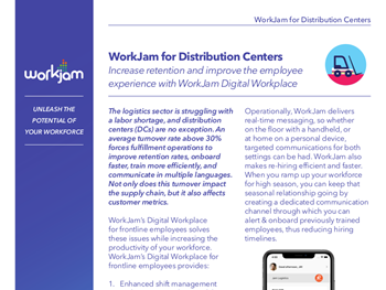 WorkJam Distribution Centers
