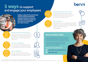 Benni 5 Ways to Support and Engage your Employees