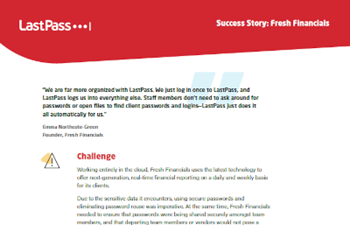 Fresh Financials, LastPass Case Study