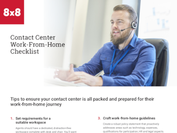 8x8 Contact Center Work-From-Home Checklist