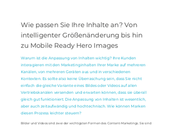 Wie passen Sie Ihre Inhalte an?