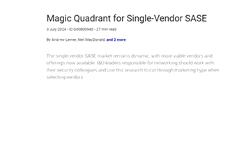 Fortinet-2024 Gartner® Magic Quadrant™ for Single-Vendor SASE