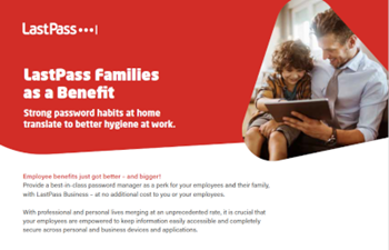 LastPass Families as a Benefit