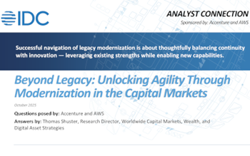 Accenture AWS - IDC Analyst Connection: Capital Markets Modernisation