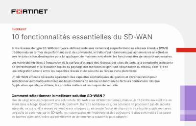 10 fonctionnalités essentielles du SD-WAN