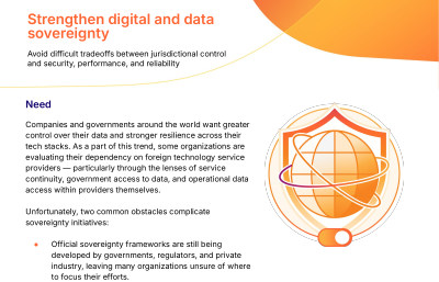 Strengthen digital and data sovereignty