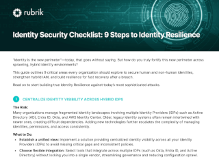 Identity Security Checklist: 9 Steps to Identity Resilience