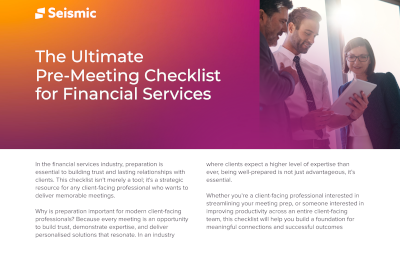 The Ultimate Pre-Meeting Checklist for Financial Services