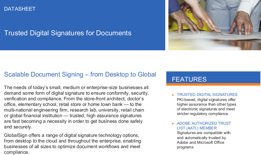 Trusted Digital Signatures for Documents