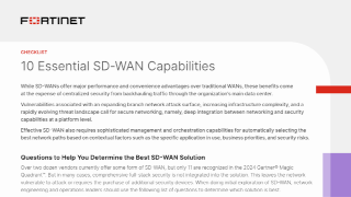 10 Essential SD-WAN Capabilities